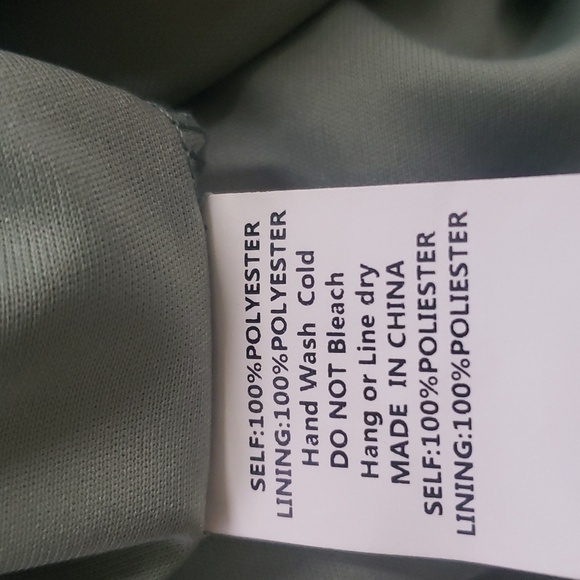 CT1604 Windsor Mint Green Spaghetti Strap Faux Wrap Dress L - Picture 4 of 4